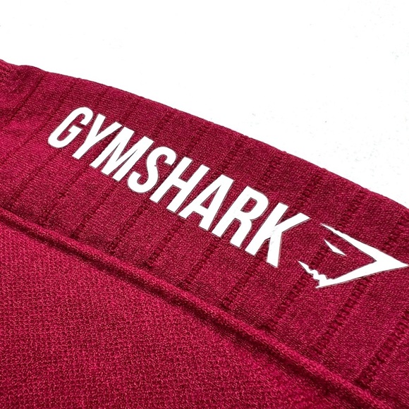 Gymshark High Waist Laser Cut Seamless Cropped Leggings. Beet Root Maroon Small - Picture 9 of 17